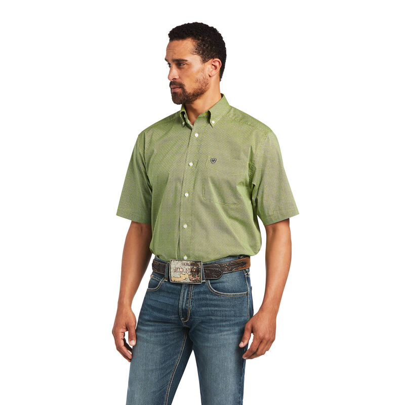 Camisas Ariat Branson Stretch Classic Fit Verde Hombre - Chile 129-LSZNIQ